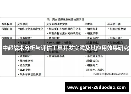 中超战术分析与评估工具开发实践及其应用效果研究
