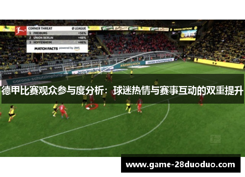 德甲比赛观众参与度分析：球迷热情与赛事互动的双重提升